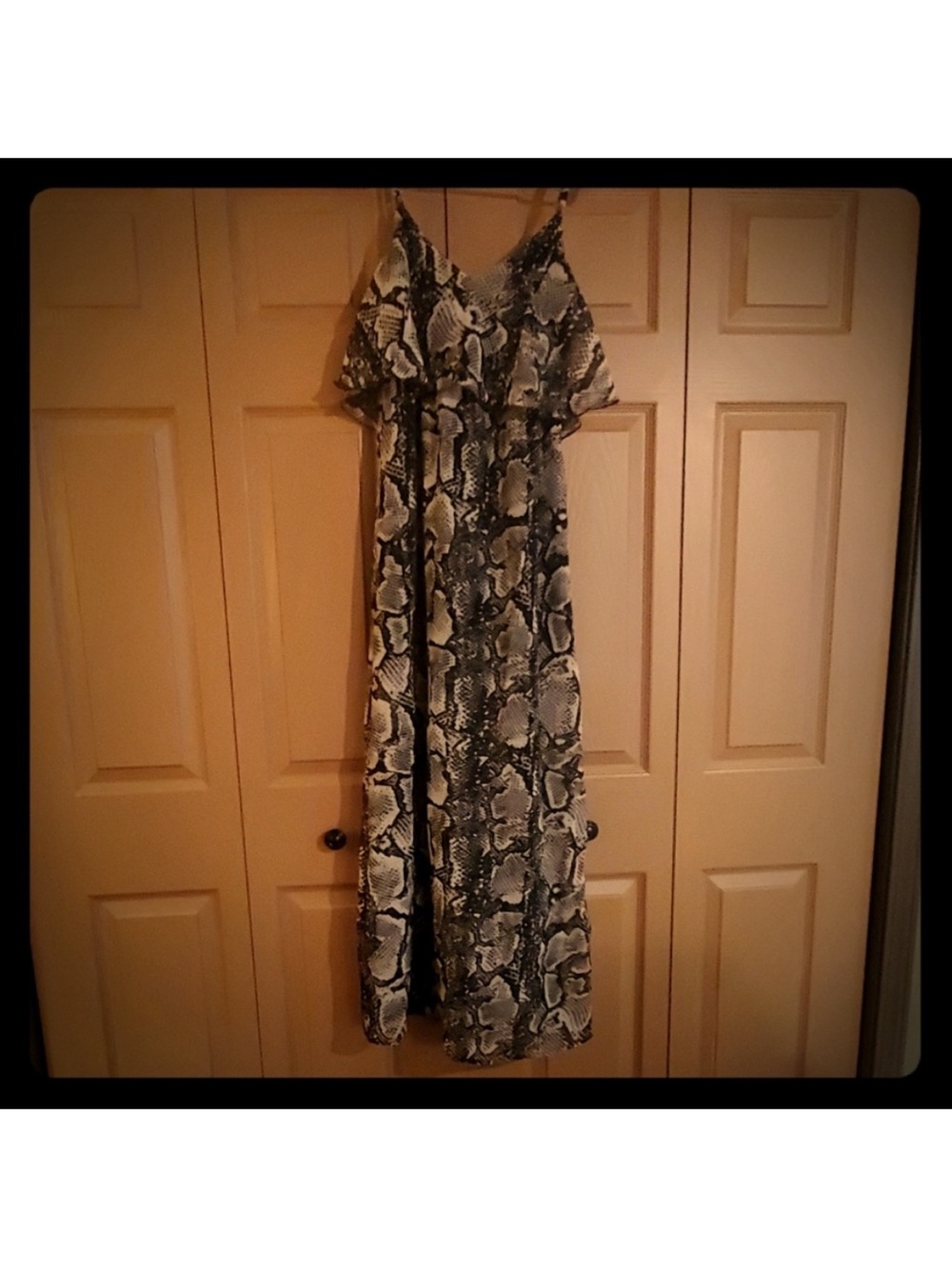 Women’s Snake Print Maxi Dress - size small